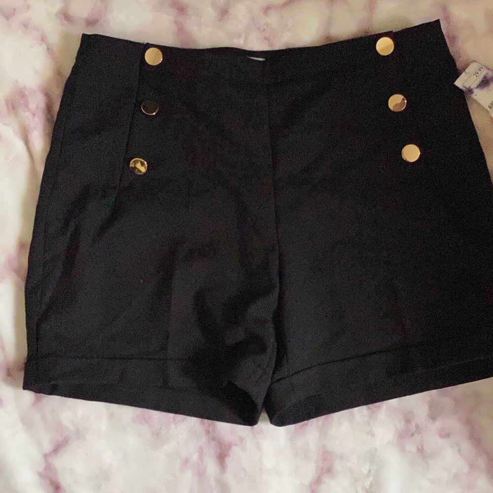 Military high waist shorts